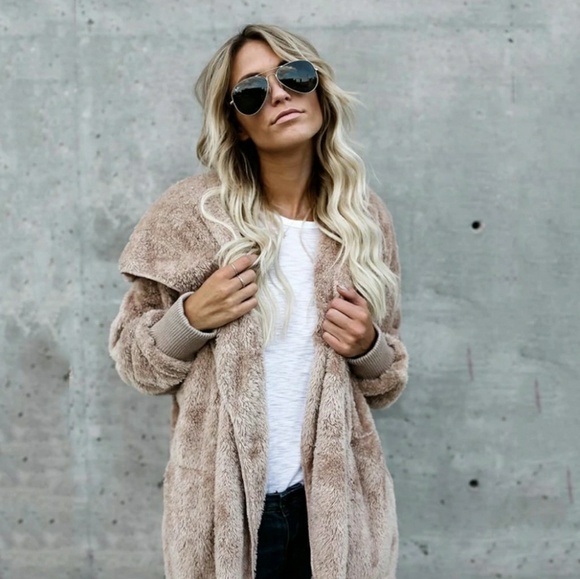 Womens Oversized Long Hoodie Cardigan NEW - Picture 4 of 5